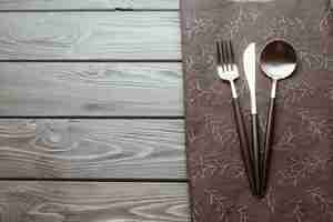 Free photo restaurant table with cutlery