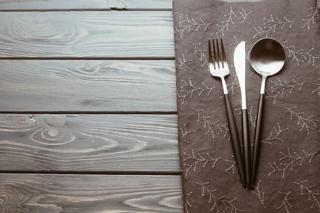 Restaurant table with cutlery