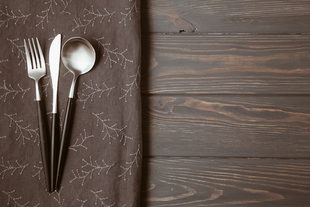 Restaurant table with cutlery