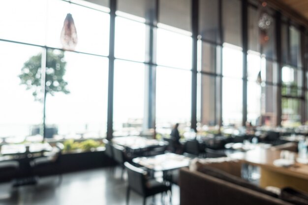 Restaurant with large glass windows