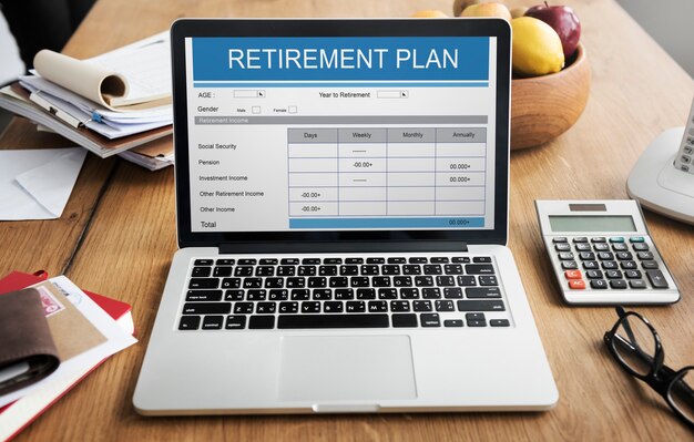 Retirement Plan Form Investment Senior Adult Concept