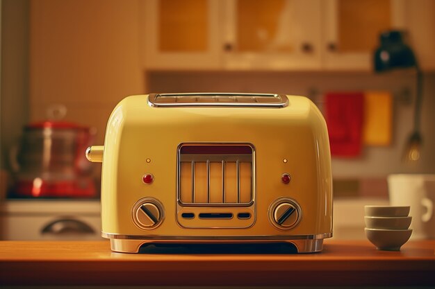 Retro bread toaster in kitchen