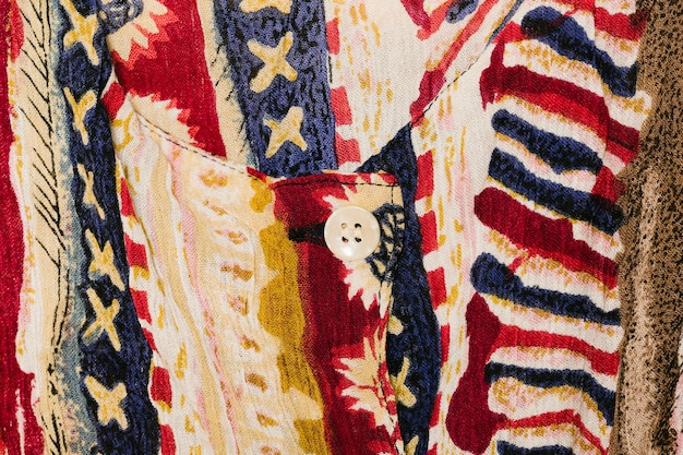 Retro colorful shirt close-up