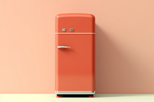 Free photo retro refrigerator indoors