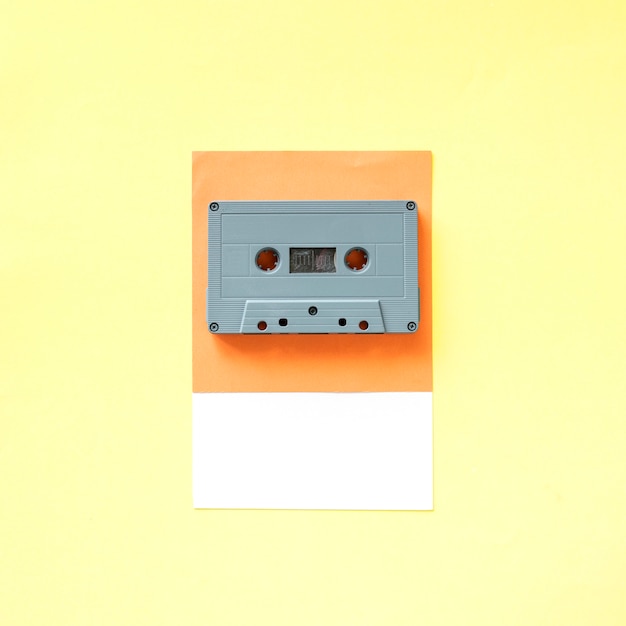 Free photo a retro style cassette tape