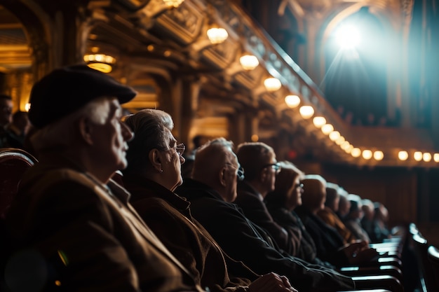 Free photo retro theatre scene to celebrate world theatre day