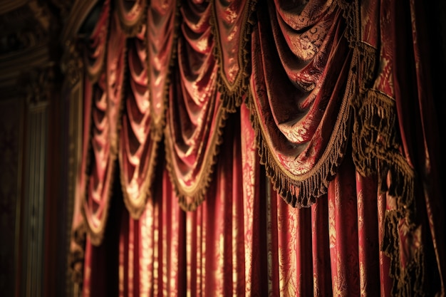 Free photo retro world theatre day scenes with a theatre curtain