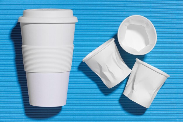 Reusable cup with plastic cups