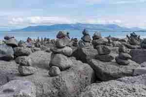 無料写真 reykjavik iceland june 13 2023 artistic rocks