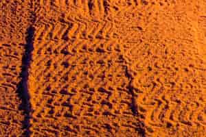 Free photo ribbed design on sunset sand