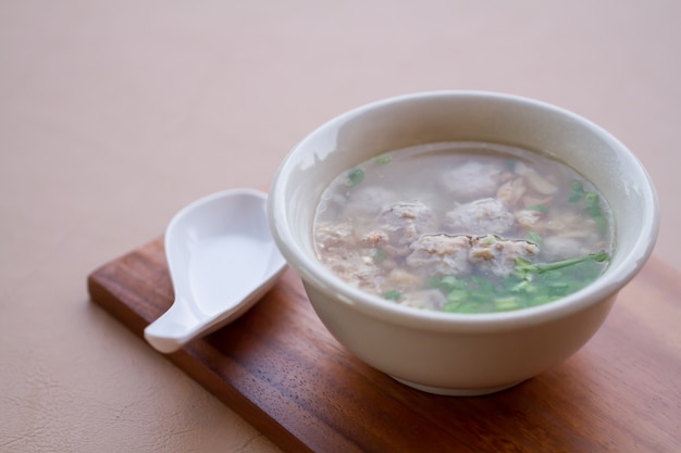 Rice boiled with pork