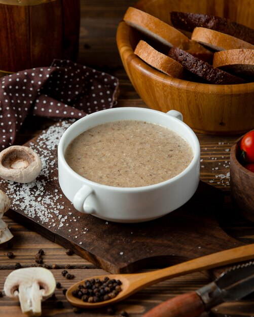 Rice soup in a bowl