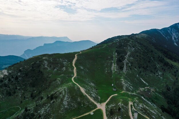 Ridge of mountain Monte Baldo