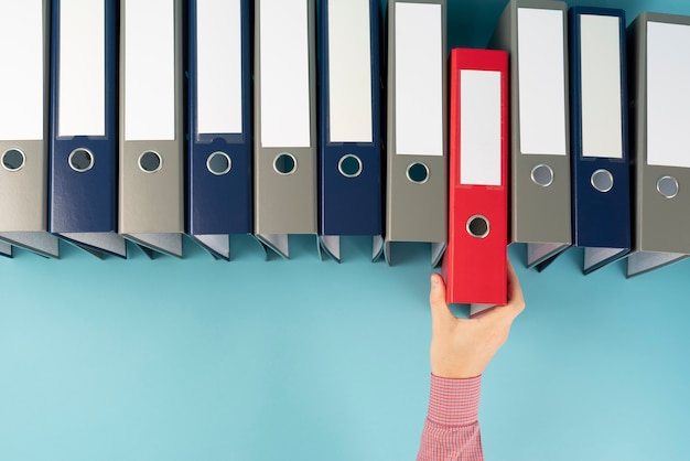 Ring binder used for stored documents