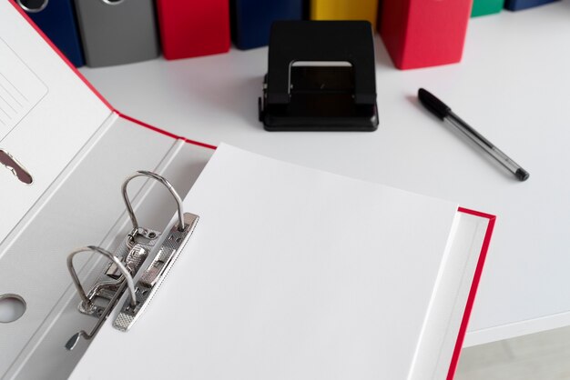 Ring binder used for stored documents