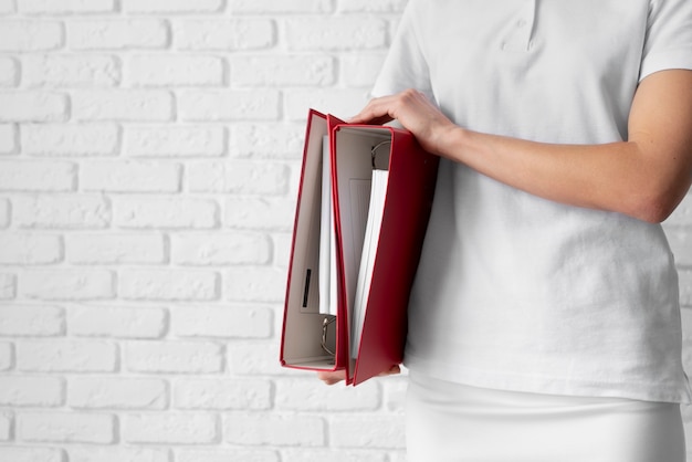 ring binder used for stored documents