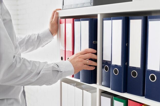 Ring binder used for stored documents