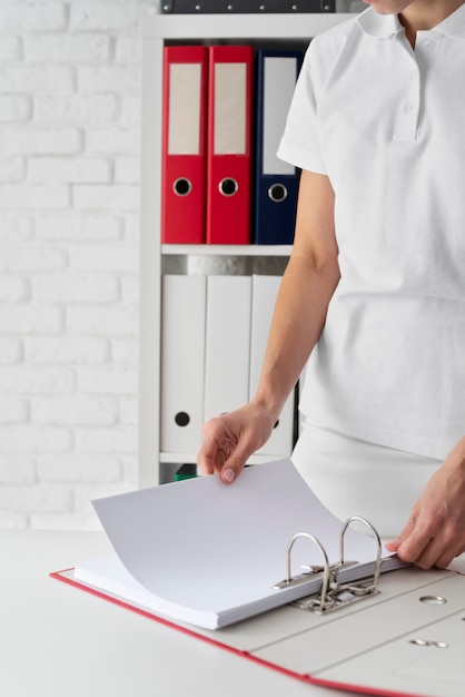 Ring binder used for stored documents