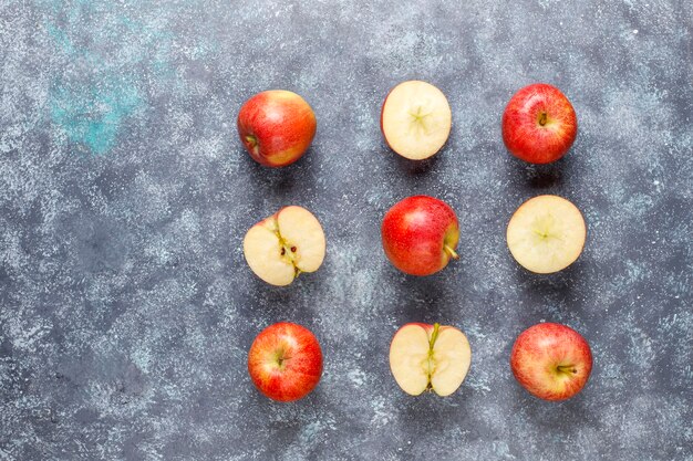 Ripe delicious organic red apples