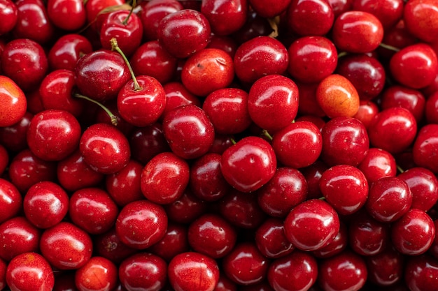 Free photo ripe fresh cherries