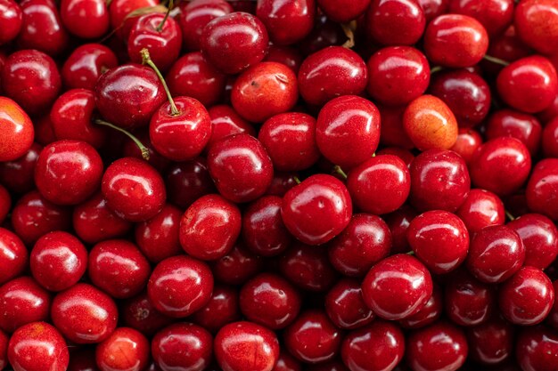 Ripe fresh cherries