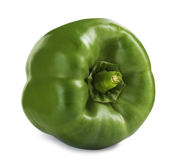 Free photo ripe green bell pepper isolated on white