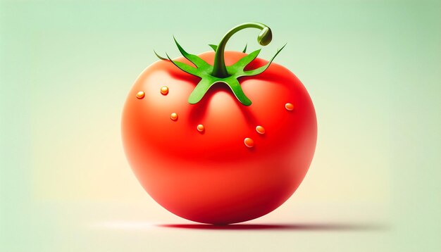 잘 익은 빨간 토마토가 생성 AI를 닫습니다.