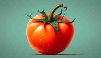 Free photo ripe red tomato close up generative ai