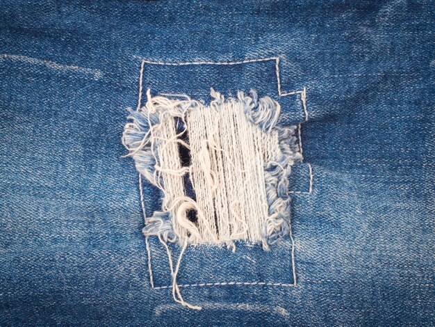 Premium Photo Ripped Blue Jeans Texture Background Fashion Concept