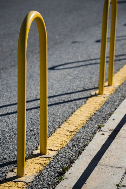 Road line with rail