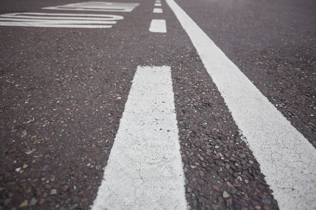 Road marking on road surface