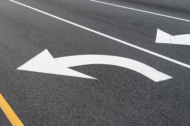 Road signage closeup 