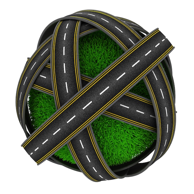 Roads around a sphere