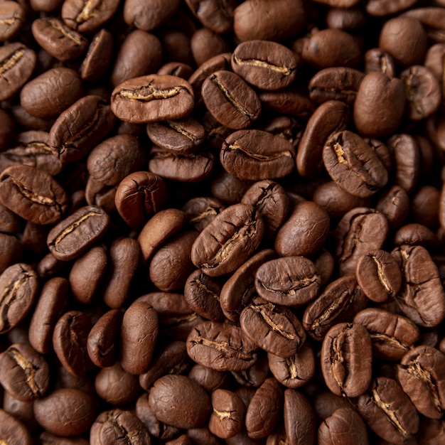 Free photo roasted coffee beans background