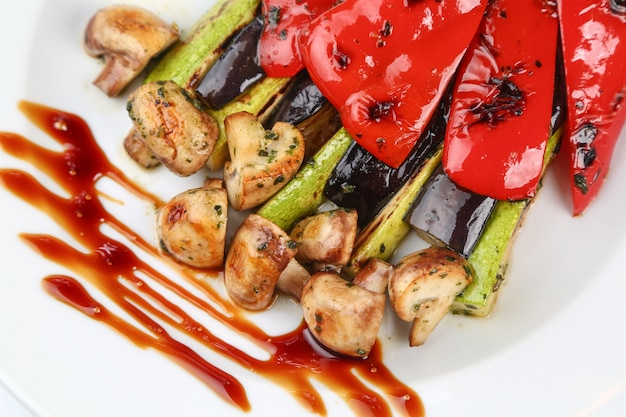 Roasted peppers with vegetables