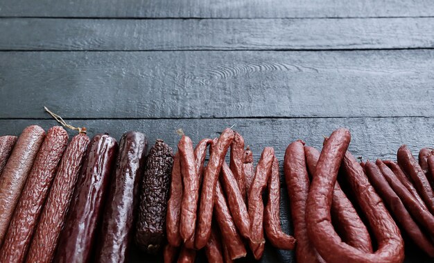 Free photo roasted sausages