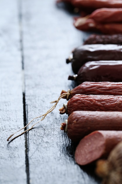 Free photo roasted sausages