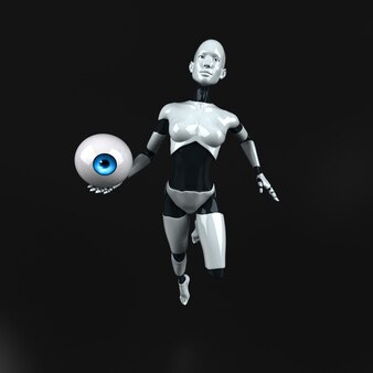緑のロボット3dイラスト プレミアム写真 緑のロボット3dイラスト プレミアム写真