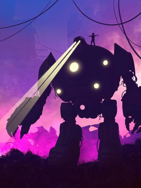 Robot and human silhouettes
