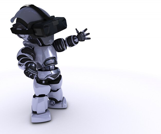 Robot playing in virtual reality