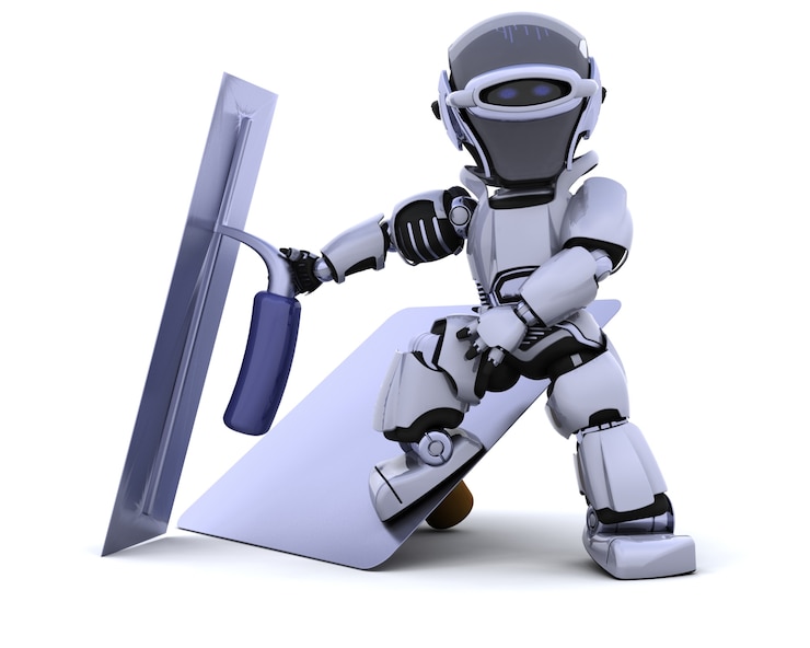 Free Photo robot with materials
