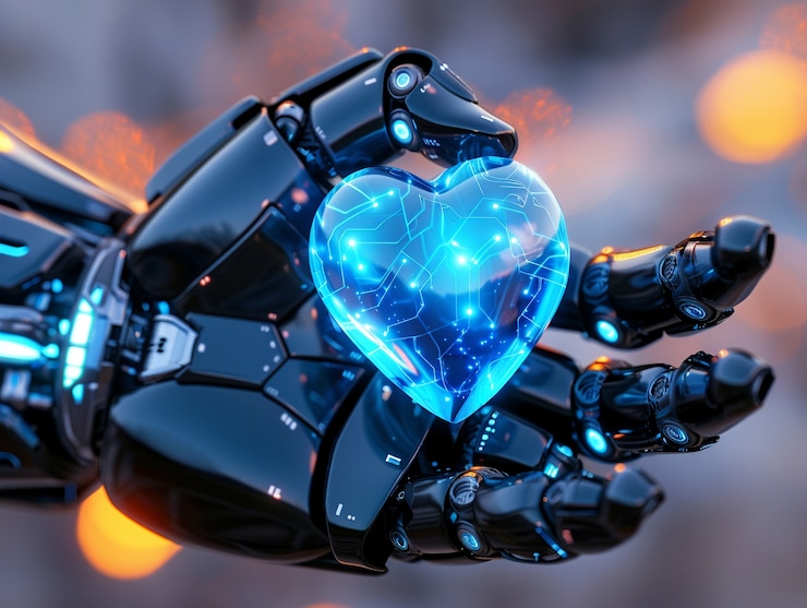 Free Photo robotic human heart futuristic representation