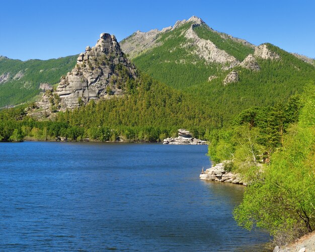 Premium Photo Rock Okzhetpes Lake Borovoe Is Located In Burabay National Nature Park In Republic Of Kazakhstan