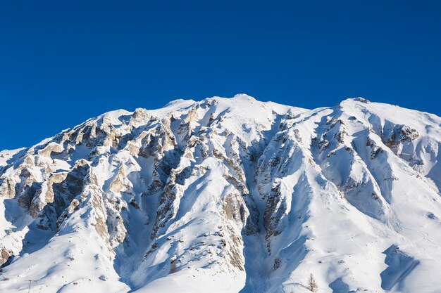 Rock at the resort of Tignes, France