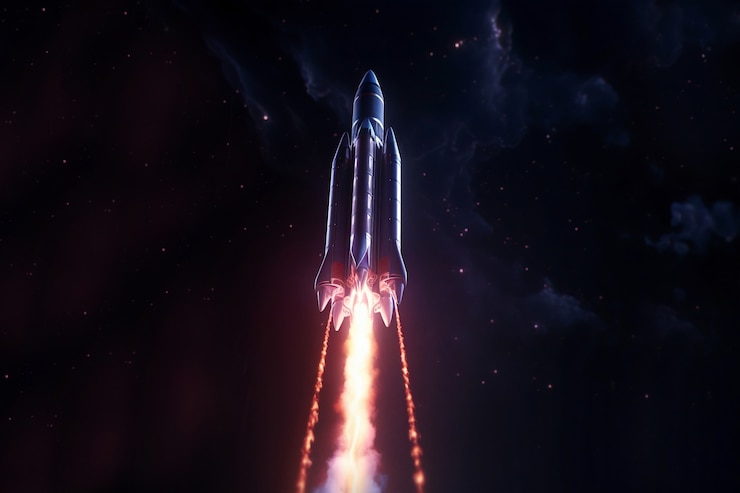 無料Photo 宇宙を飛んでロケット