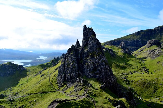 Rocky pinnacles at the Old Man of Storr.