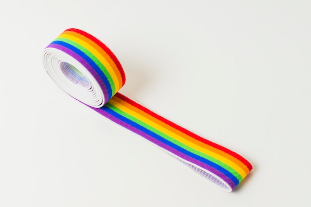 Roll of rubber in LGBT colors
