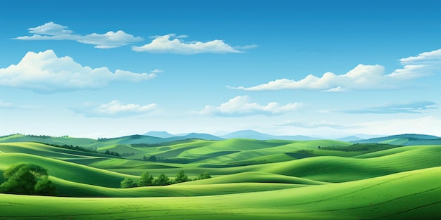 Бесплатное фото На заднем плане холмы, добавляющие глубины пейзажу