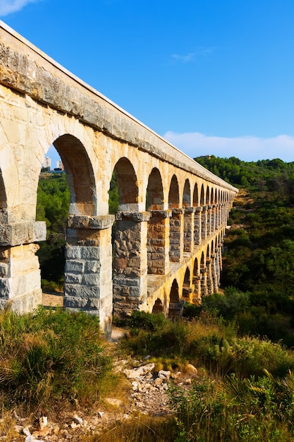 Roman aqueduct de les Ferreres in Tarragona