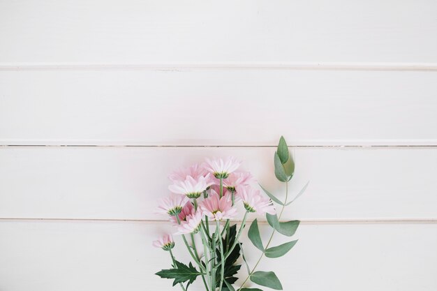romantic bunch of flowers on white